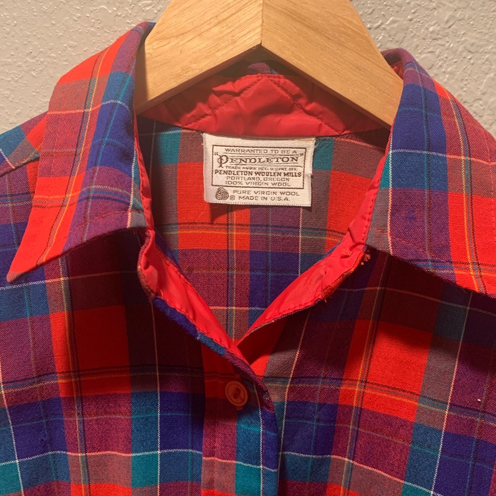VINTAGE Pendleton Button Down Virgin Wool - Picture 2 of 6